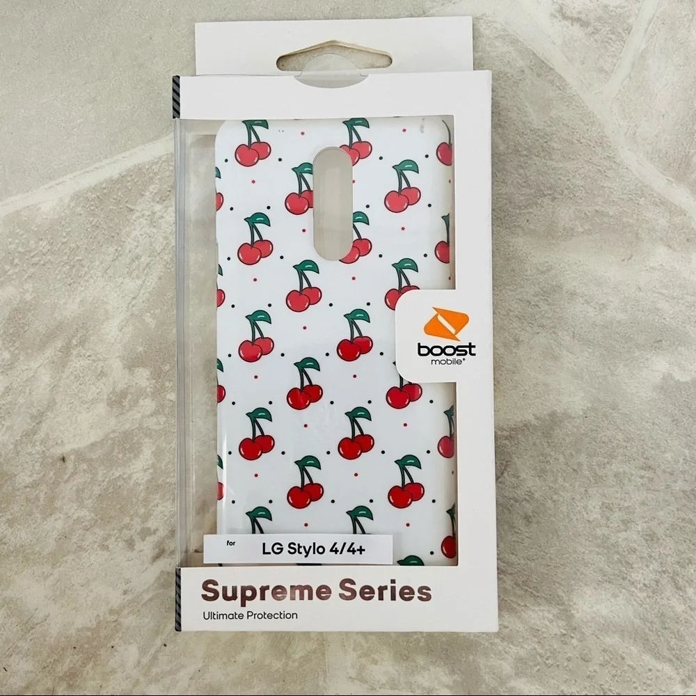 LG stylo 4/4T white cherry ultimate protective phone case supreme series